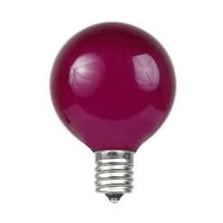 Purple Satin G40 Globe Replacement Bulbs 25 Pack 7 Purple Satin G40 Globe Replacement Bulbs 25 Pack -Christmas Lights Series 0029759 purple satin g40 globe replacement bulbs 25 pack