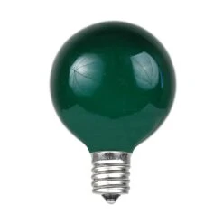 Green Satin G40 Globe Replacement Bulbs 25 Pack -Christmas Lights Series 0029763 green satin g40 globe replacement bulbs 25 pack