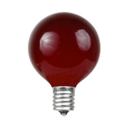 Red Satin G40 Globe Replacement Bulbs 25 Pack 8 Red Satin G40 Globe Replacement Bulbs 25 Pack -Christmas Lights Series 0029766 red satin g40 globe replacement bulbs 25 pack