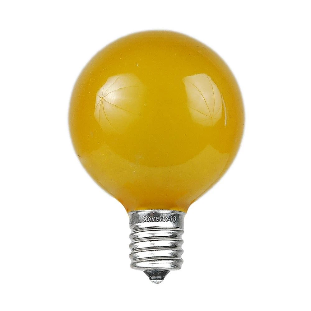 Yellow Satin G40 Globe Replacement Bulbs 25 Pack 4 Yellow Satin G40 Globe Replacement Bulbs 25 Pack - Image 4