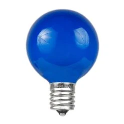 Blue Satin G50 7 Watt Replacement Bulbs 25 Pack Blue -Christmas Lights Series 0029775 blue satin g50 7 watt replacement bulbs 25 pack blue