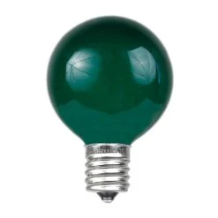 Green Satin G50 7 Watt Replacement Bulbs 25 Pack -Christmas Lights Series 0029777 green satin g50 7 watt replacement bulbs 25 pack