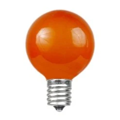 Amber Satin G50 7 Watt Replacement Bulbs 25 Pack -Christmas Lights Series 0029778 amber satin g50 7 watt replacement bulbs 25 pack