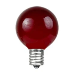 Red Satin G50 7 Watt Replacement Bulbs 25 Pack -Christmas Lights Series 0029780 red satin g50 7 watt replacement bulbs 25 pack