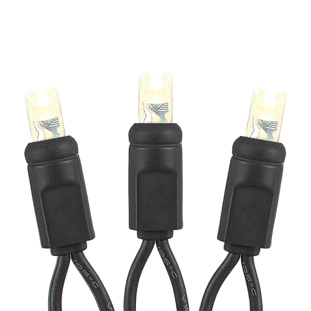 Commercial Grade Wide Angle 100 LED Warm White 34' Long Black Wire 3 Commercial Grade Wide Angle 100 LED Warm White 34' Long Black Wire - Image 3