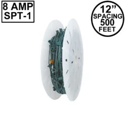 Novelty Lights C7 500' Spool 12" Spacing 8 Amp Green Wire