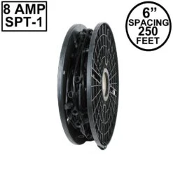 Novelty Lights C7 250 Spool 6" Spacing 8 Amp Black Wire