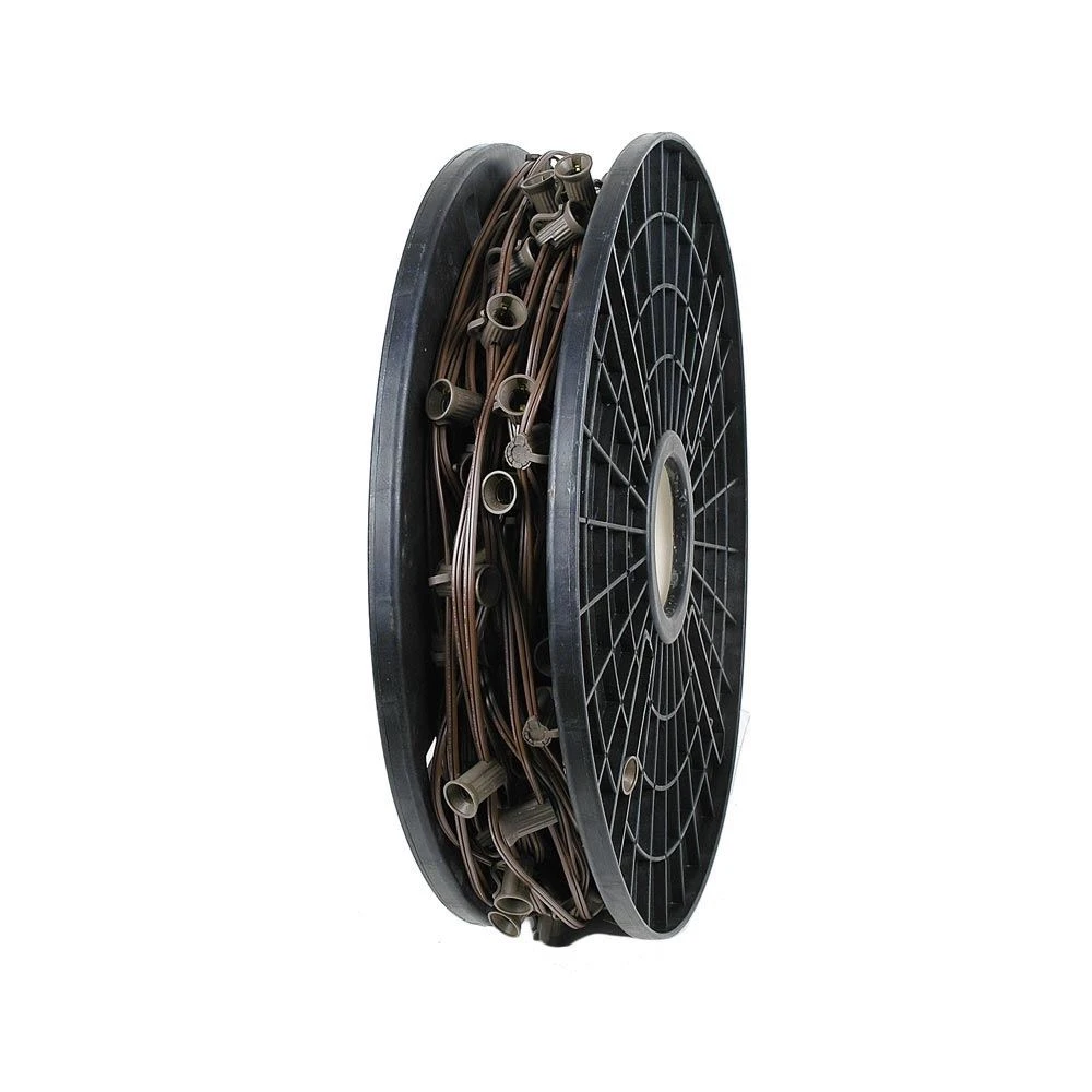 Novelty Lights C7 250 Spool 12" Spacing 8 Amp Brown Wire 2 Novelty Lights C7 250 Spool 12" Spacing 8 Amp Brown Wire - Image 2