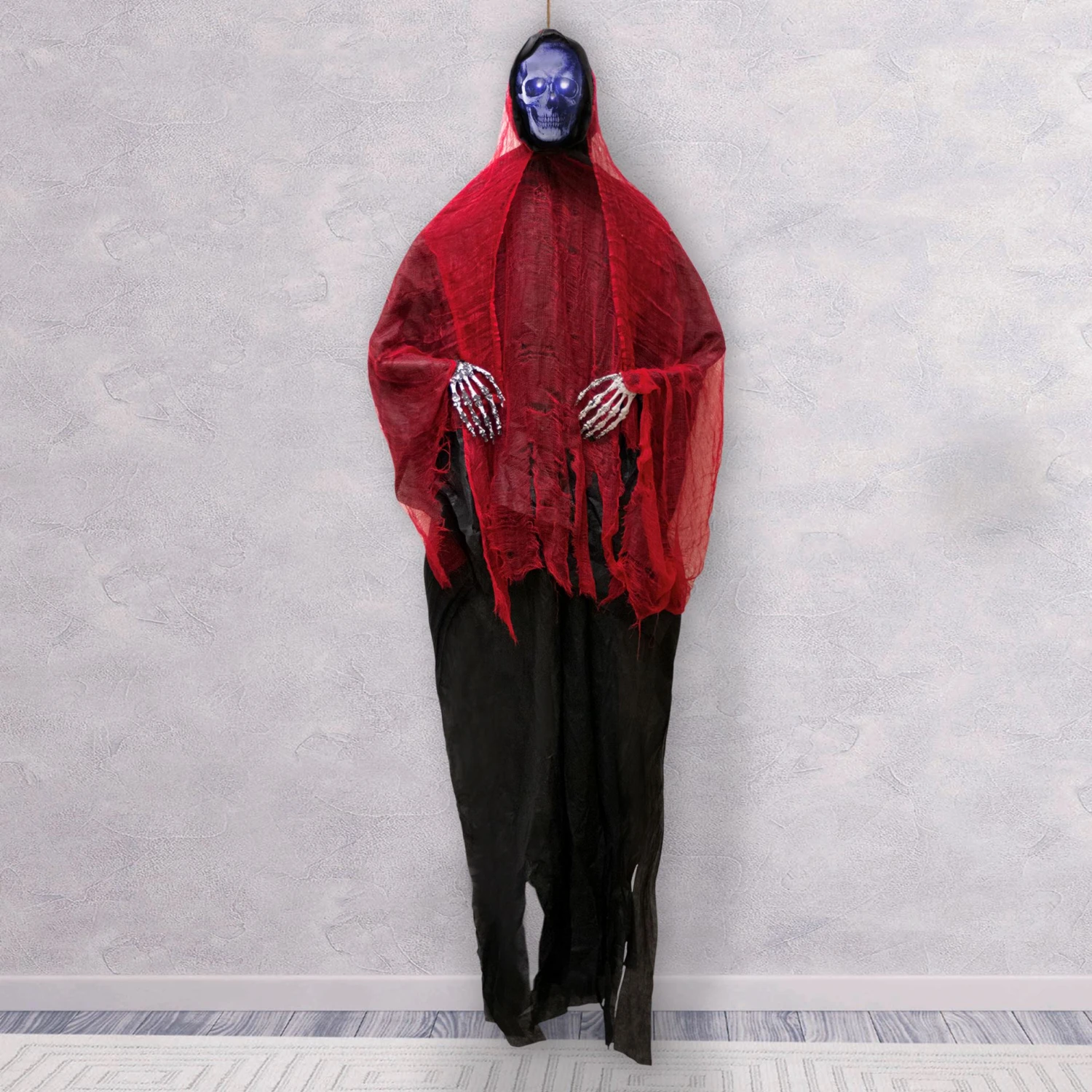 Occasions 6ft Tall Hanging Grim Reaper With Projection Face - Halloween Decoration 3 Occasions 6ft Tall Hanging Grim Reaper With Projection Face - Halloween Decoration - Image 3