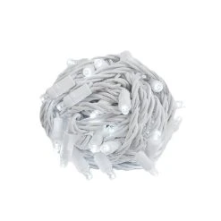 Commercial Grade Wide Angle 70 LED Pure White 35.5' Long On White Wire -Christmas Lights Series 0030206 commercial grade wide angle 70 led pure white 355 long on white wire