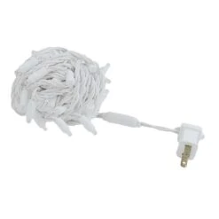 Commercial Grade Wide Angle 70 LED Pure White 24' Long On White Wire -Christmas Lights Series 0030239 commercial grade wide angle 70 led pure white 24 long on white wire