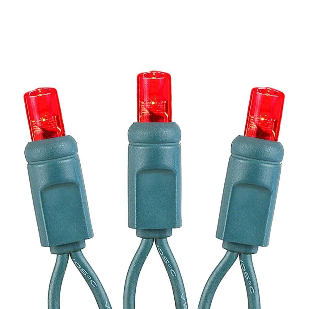 Twinkling Coaxial 50 LED Red 6" Spacing Green Wire 3 Twinkling Coaxial 50 LED Red 6" Spacing Green Wire - Image 3