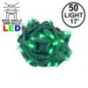 Commercial Grade Wide Angle 50 LED Green 17' Long On Green Wire