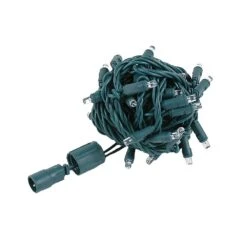 Twinkling Coaxial 50 LED Pure White 6" Spacing Green Wire 10 Twinkling Coaxial 50 LED Pure White 6" Spacing Green Wire -Christmas Lights Series 0030433 twinkling coaxial 50 led pure white 6 spacing green wire