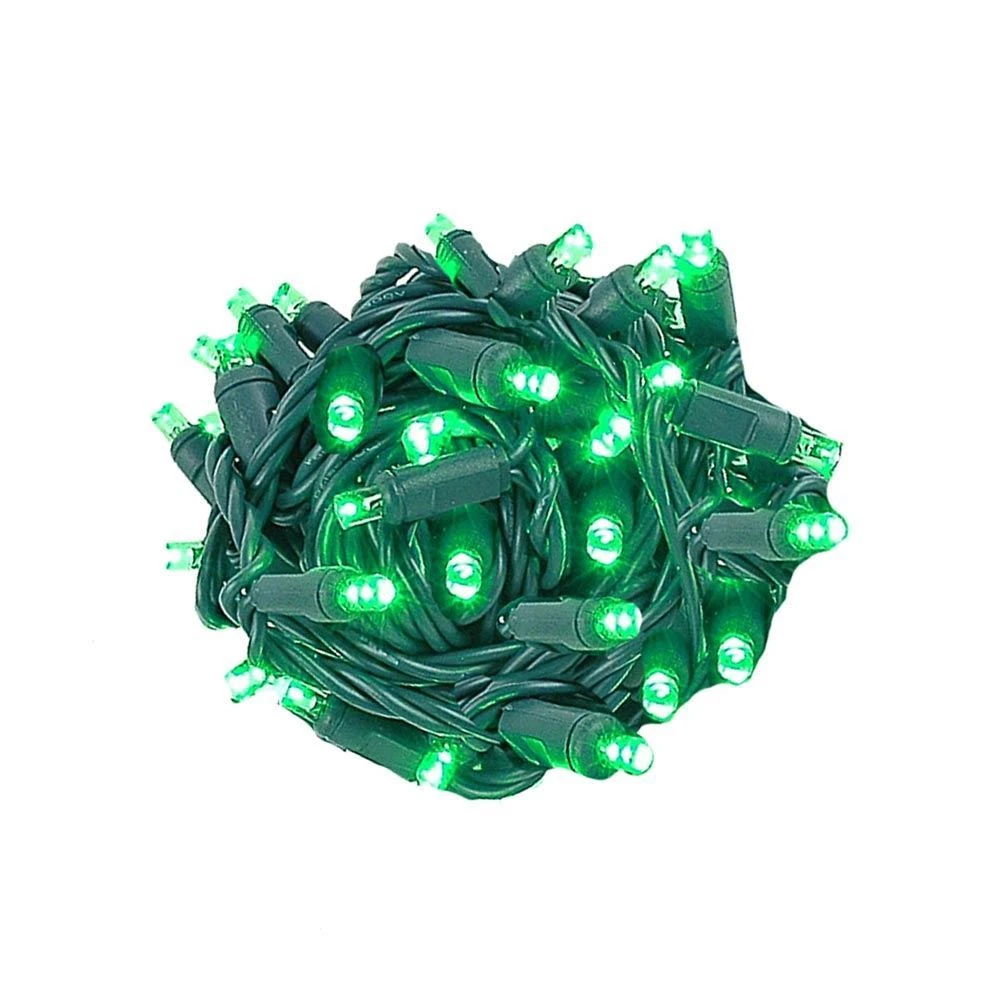 Twinkling Coaxial 50 LED Green 6" Spacing Green Wire 2 Twinkling Coaxial 50 LED Green 6" Spacing Green Wire - Image 2