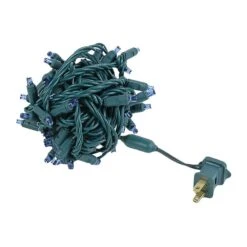 Commercial Grade Wide Angle 50 LED Blue 17' Long On Green Wire 10 Commercial Grade Wide Angle 50 LED Blue 17' Long On Green Wire -Christmas Lights Series 0030448 commercial grade wide angle 50 led blue 17 long on green wire