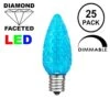 Teal C9 LED Replacement Bulbs 25 Pack