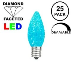 Teal C7 LED Replacement Bulbs 25 Pack