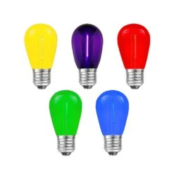 Rainbow S14 LED Plastic Filament Medium Base E26 Bulbs - 25pk 6 Rainbow S14 LED Plastic Filament Medium Base E26 Bulbs - 25pk -Christmas Lights Series 0030630 rainbow s14 led plastic filament medium base e26 bulbs 25pk