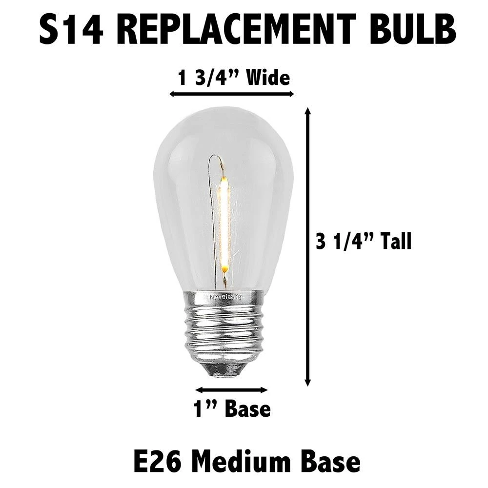 Rainbow S14 LED Plastic Filament Medium Base E26 Bulbs - 25pk 4 Rainbow S14 LED Plastic Filament Medium Base E26 Bulbs - 25pk - Image 4