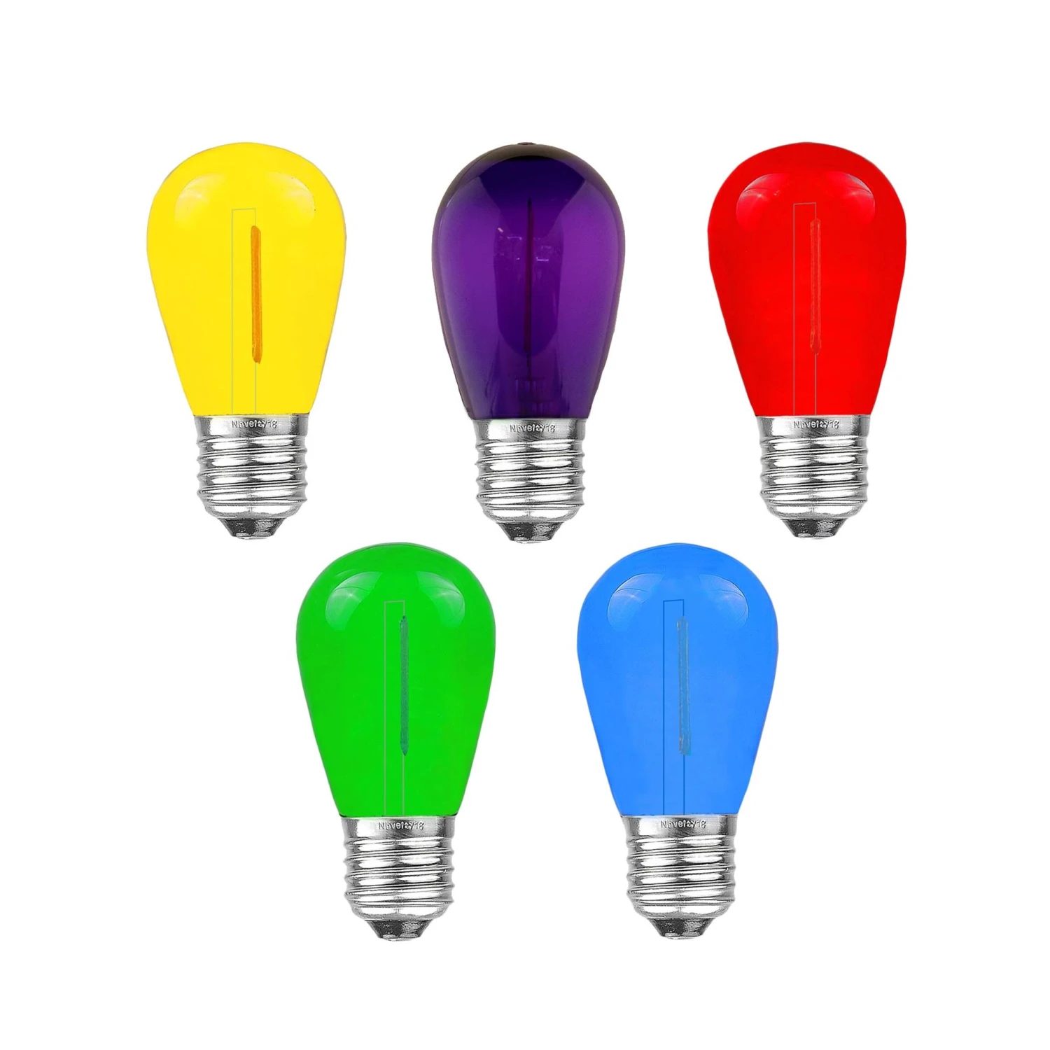 Rainbow S14 LED Plastic Filament Medium Base E26 Bulbs - 25pk 2 Rainbow S14 LED Plastic Filament Medium Base E26 Bulbs - 25pk - Image 2