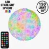 150 RGB LED 10" Sphere W/Multi-Function Remote