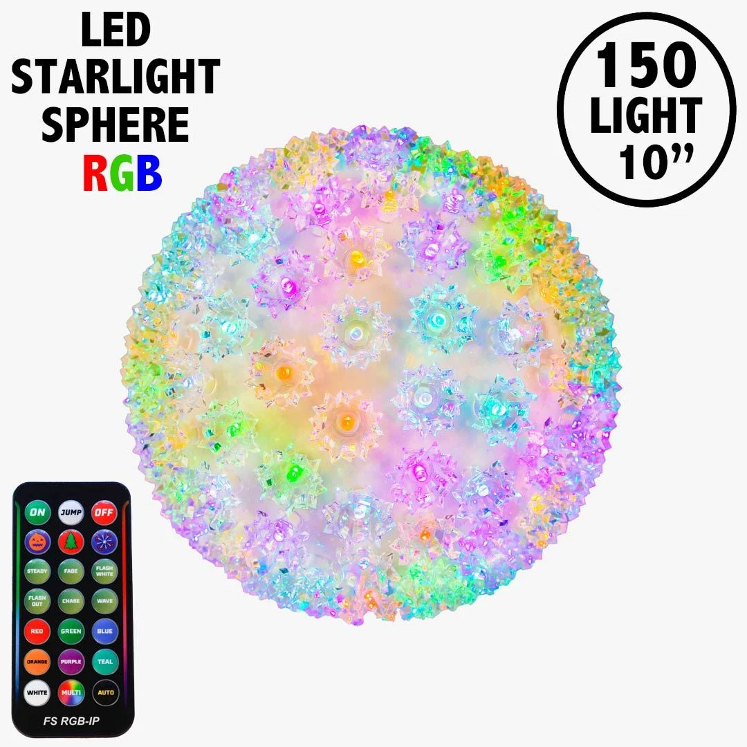 150 RGB LED 10" Sphere W/Multi-Function Remote 1 150 RGB LED 10" Sphere W/Multi-Function Remote