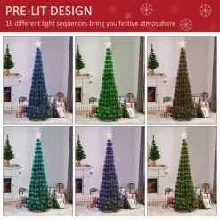 5' RGB Color Changing Dancing Pop-Up Christmas Tree W Remote -Christmas Lights Series 0030827 5 rgb color changing dancing pop up christmas tree w remote