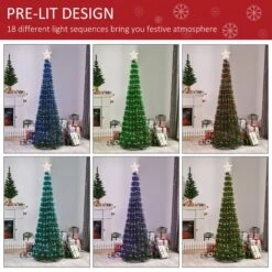 6' RGB Color Changing Dancing Pop-Up Christmas Tree W Remote -Christmas Lights Series 0030840 6 rgb color changing dancing pop up christmas tree w remote