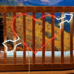 34" Arrow Heart LED Rope Light Motif -Christmas Lights Series 0030969 34 arrow heart led rope light motif