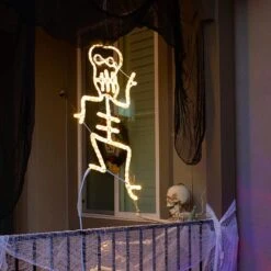 36" Spooky Skeleton LED Rope Light Motif -Christmas Lights Series 0030993 36 spooky skeleton led rope light motif