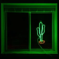 29" Cactus LED Rope Light Motif 11 29" Cactus LED Rope Light Motif -Christmas Lights Series 0031010 29 cactus led rope light motif