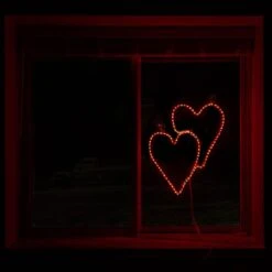 28" Double Heart LED Rope Light Motif 9 28" Double Heart LED Rope Light Motif -Christmas Lights Series 0031012 28 double heart led rope light motif