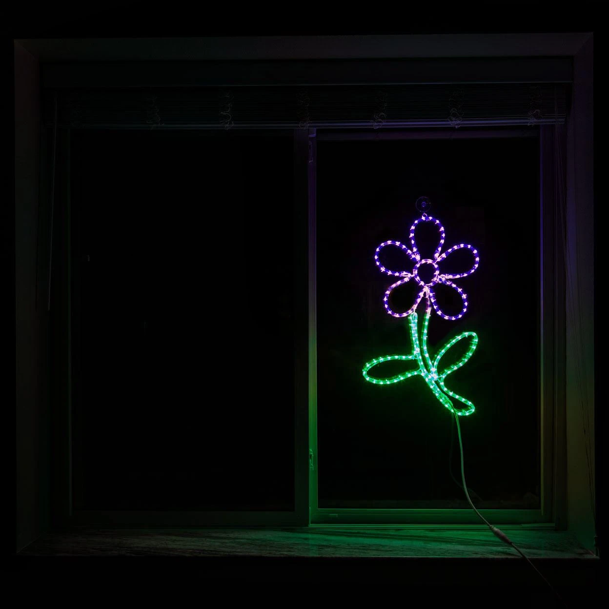 29" Purple Flower LED Rope Light Motif 4 29" Purple Flower LED Rope Light Motif - Image 4