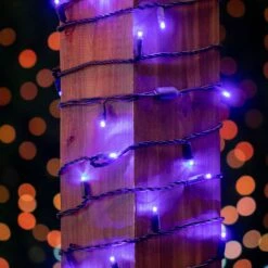 Commercial Grade Wide Angle 100 LED Purple 34' Long Black Wire 9 Commercial Grade Wide Angle 100 LED Purple 34' Long Black Wire -Christmas Lights Series 0031217 commercial grade wide angle 100 led purple 34 long black wire
