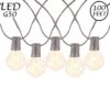 67 LED Filament G50 Globe String Light Set With Warm White Bulbs On Brown Wire