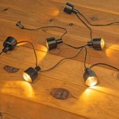 10 Can Lamp Shade LED Filament G40 Globe String Light Set With Warm White Bulbs -Christmas Lights Series 0031503 10 can lamp shade led filament g40 globe string light set with warm white bulbs