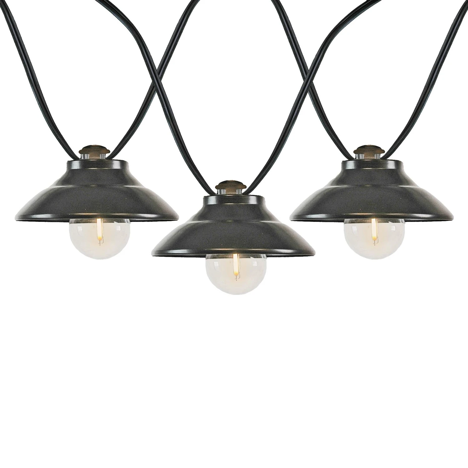 10 Bistro Lampshade LED Filament G40 Globe String Light Set With Warm White Bulbs 1 10 Bistro Lampshade LED Filament G40 Globe String Light Set With Warm White Bulbs