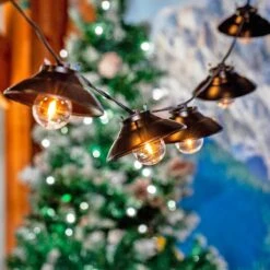 10 Bistro Lampshade LED Filament G40 Globe String Light Set With Warm White Bulbs 10 10 Bistro Lampshade LED Filament G40 Globe String Light Set With Warm White Bulbs -Christmas Lights Series 0031542 10 bistro lampshade led filament g40 globe string light set with warm white bulbs