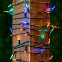 70 Light Traditional T5 Multi LED Mini Lights Green Wire -Christmas Lights Series 0031738 70 light traditional t5 multi led mini lights green wire