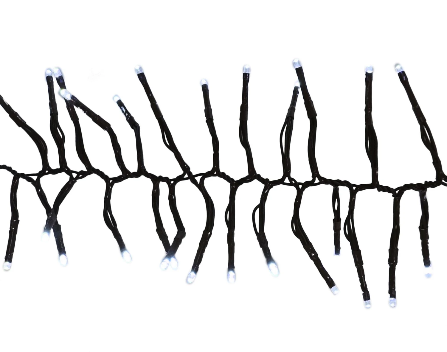 LED Twinkling Cluster Rice Light Set - 768 Pure White Lights On Green Wire 4 LED Twinkling Cluster Rice Light Set - 768 Pure White Lights On Green Wire - Image 4