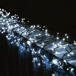 LED Connectable Twinkling Rice Light Set - 1000 Pure White Lights On Green Wire -Christmas Lights Series 0031829 led connectable twinkling rice light set 1000 pure white lights on green wire