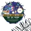 LED Twinkling Cluster Rice Light Set - 768 Multi Color Lights On Green Wire