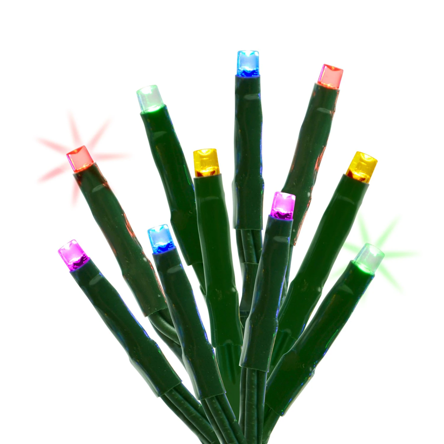 LED Connectable Rice Light Set - 300 Multi Color Lights On Green Wire 3 LED Connectable Rice Light Set - 300 Multi Color Lights On Green Wire - Image 3