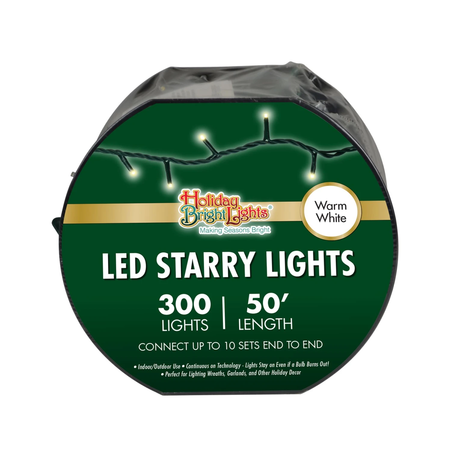 LED Connectable Rice Light Set - 300 Warm White Lights On Green Wire 5 LED Connectable Rice Light Set - 300 Warm White Lights On Green Wire - Image 5