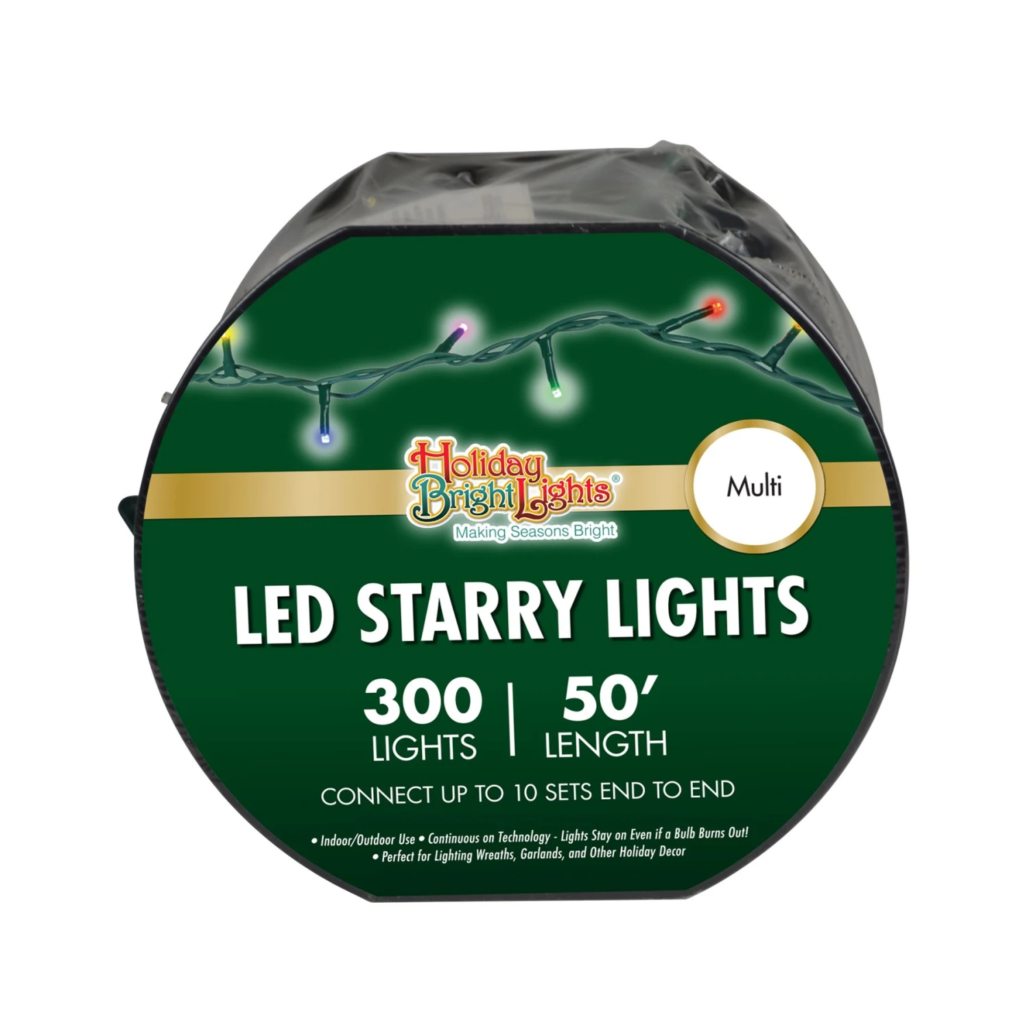 LED Connectable Rice Light Set - 300 Multi Color Lights On Green Wire 4 LED Connectable Rice Light Set - 300 Multi Color Lights On Green Wire - Image 4