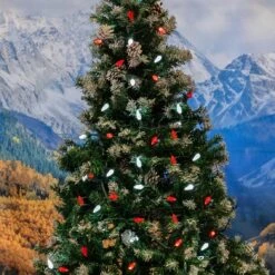 Red And White 70 LED C6 Strawberry Mini Lights Commercial Grade Green Wire -Christmas Lights Series 0031888 red and white 70 led c6 strawberry mini lights commercial grade green wire