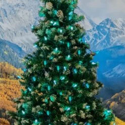 Green 100 LED C6 Strawberry Mini Lights Commercial Grade Green Wire -Christmas Lights Series 0031907 green 100 led c6 strawberry mini lights commercial grade green wire