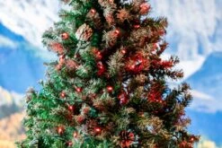 Commercial Grade Wide Angle 70 LED Red 35.5' Long On Green Wire -Christmas Lights Series 0031924 commercial grade wide angle 70 led red 355 long on green wire