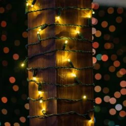 50 LED Warm White LED Christmas Lights 11' Long On Green Wire 21 50 LED Warm White LED Christmas Lights 11' Long On Green Wire -Christmas Lights Series 0031956 50 led warm white led christmas lights 11 long on green wire